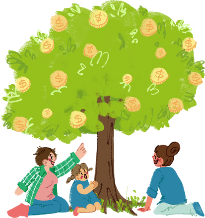 Playful Family Money Tree